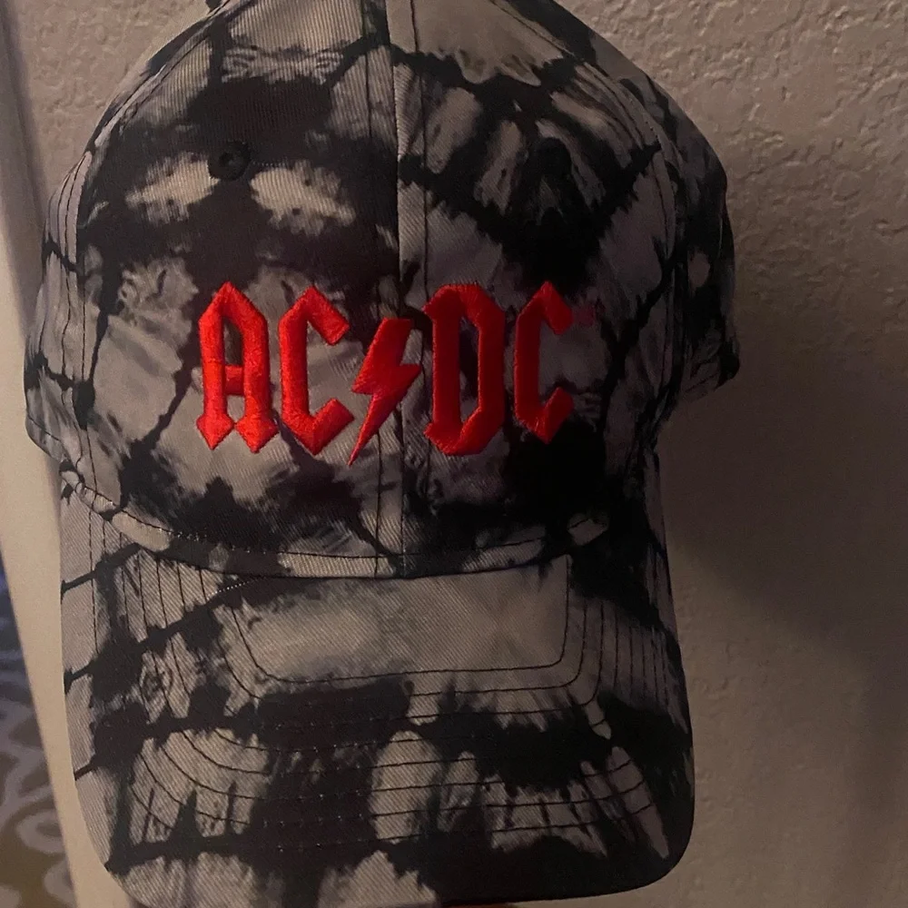 AC/DC Black and White Tie-Dye Hat